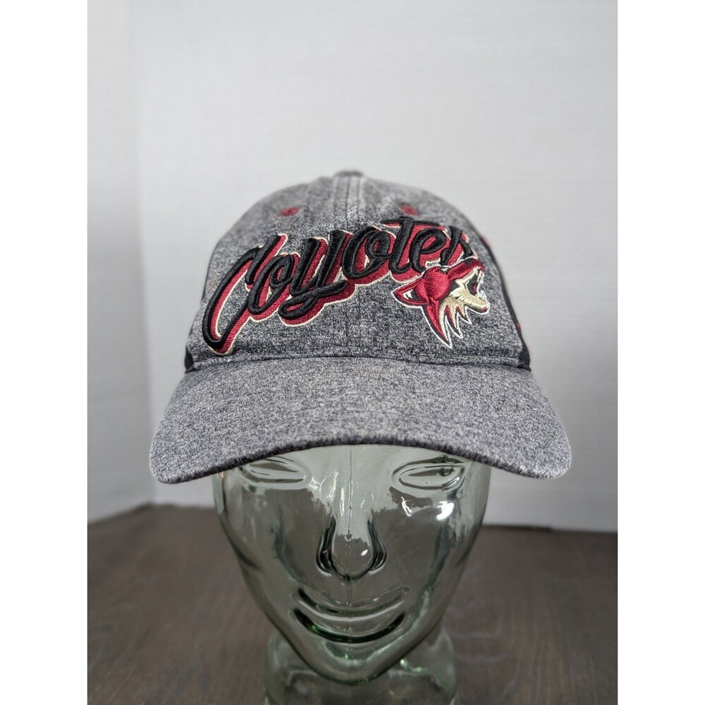 NHL Phoenix Coyotes Zephyr Hat Cap Gray Black Adjustable Embroidered Knit